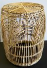 OB47-All Wicker, Natural Woven Stool