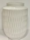 Vase, White Ribbon Ribbed-Acc505b