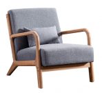 LC30-Grey Linen, Bentwood Arm Chair
