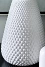 Vase, White Beaded LRG-Acc006a