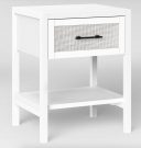 BS08h-White w/ rattan drawer
