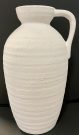 Vase, White Rustic Jug Med-Acc422d