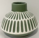 Vase, Green & White UFO-Acc089